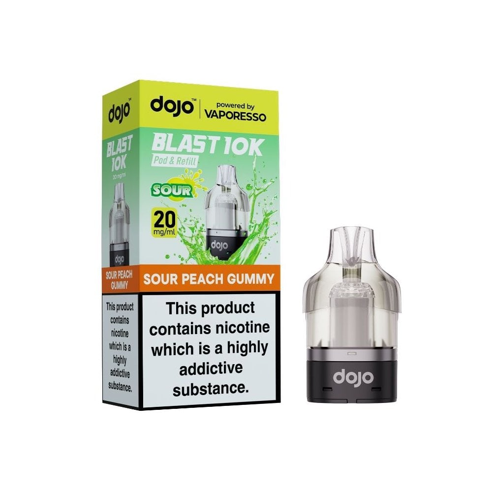 Dojo Blast 10k Sour Peach Gummy Pods