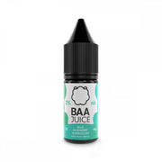 BAA Juice Blue Raspberry Bubblegum Nic Salts in a pocket-size 10ml bottle