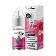 Bar Drop Strawberry Watermelon Bubblegum Nic Salt in a 10ml Bottle Size