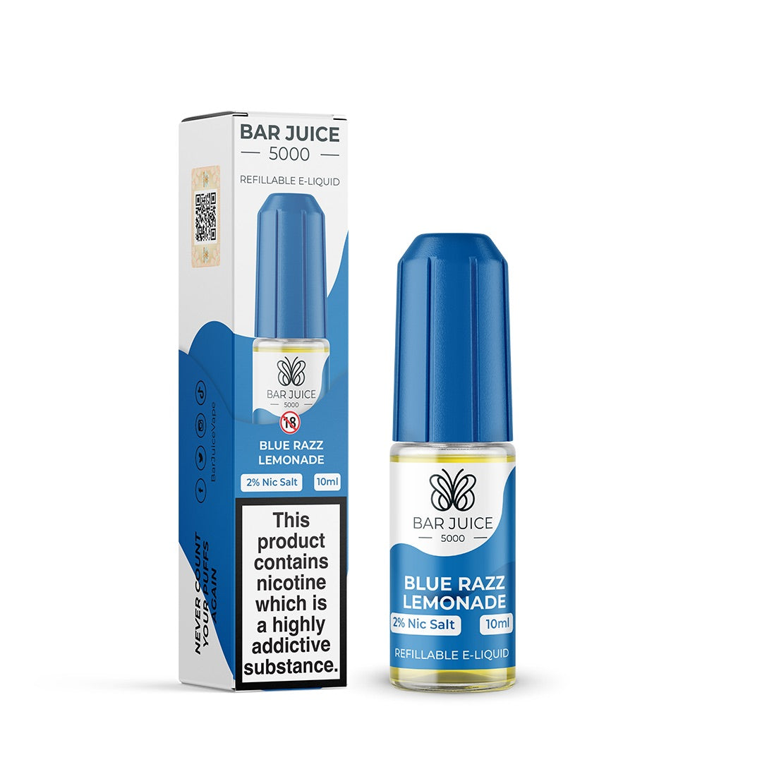 Bar Juice 5000 Blue Razz Lemonade Nic Salts in a 10ml Bottle
