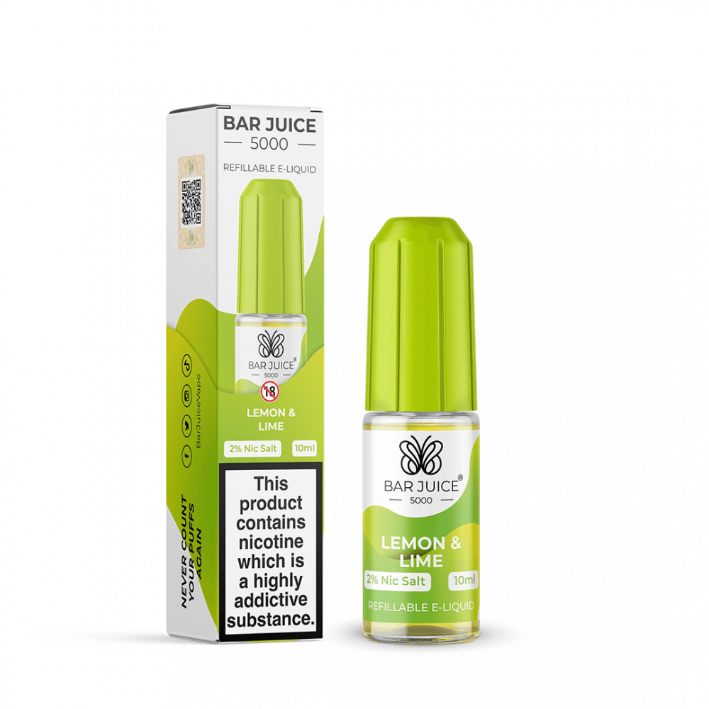Bar Juice 5000 Lemon & Lime Nic Salts in a 10ml Bottle