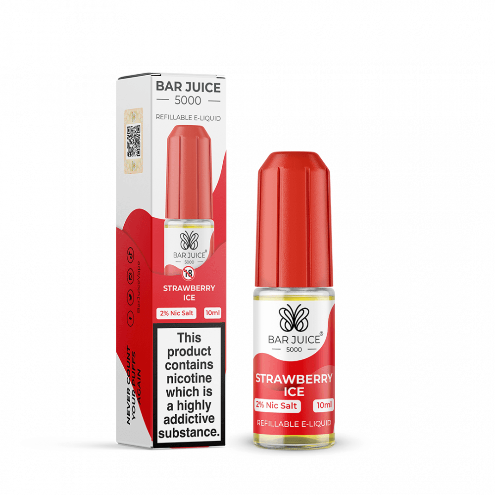 Bar Juice 5000 Strawberry Ice Nic Salts in a 10ml Bottle