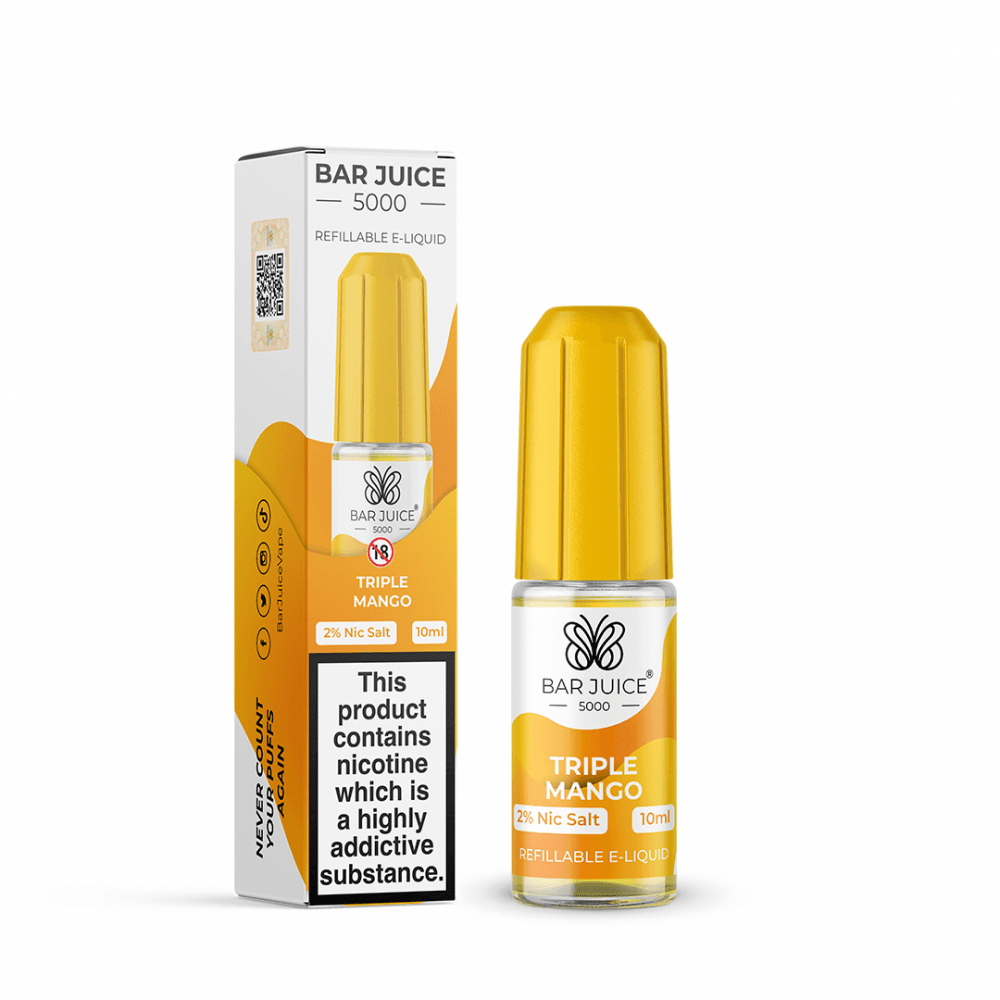 Bar Juice 5000 Triple Mango Nic Salts in a 10ml Bottle