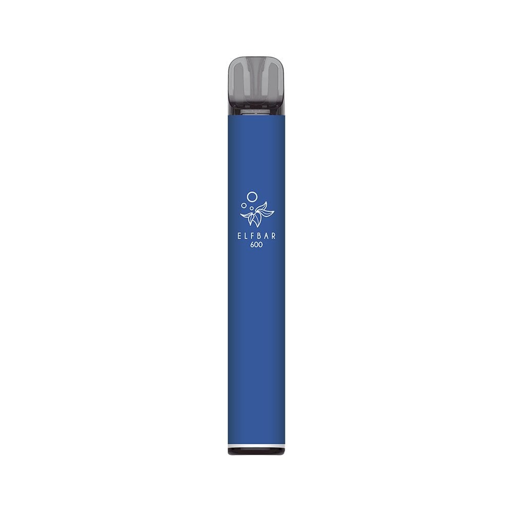 Elf Bar 600 Blue Razz Lemonade Kit includes a pre-filled 2ml pod and a rechargeable vape device