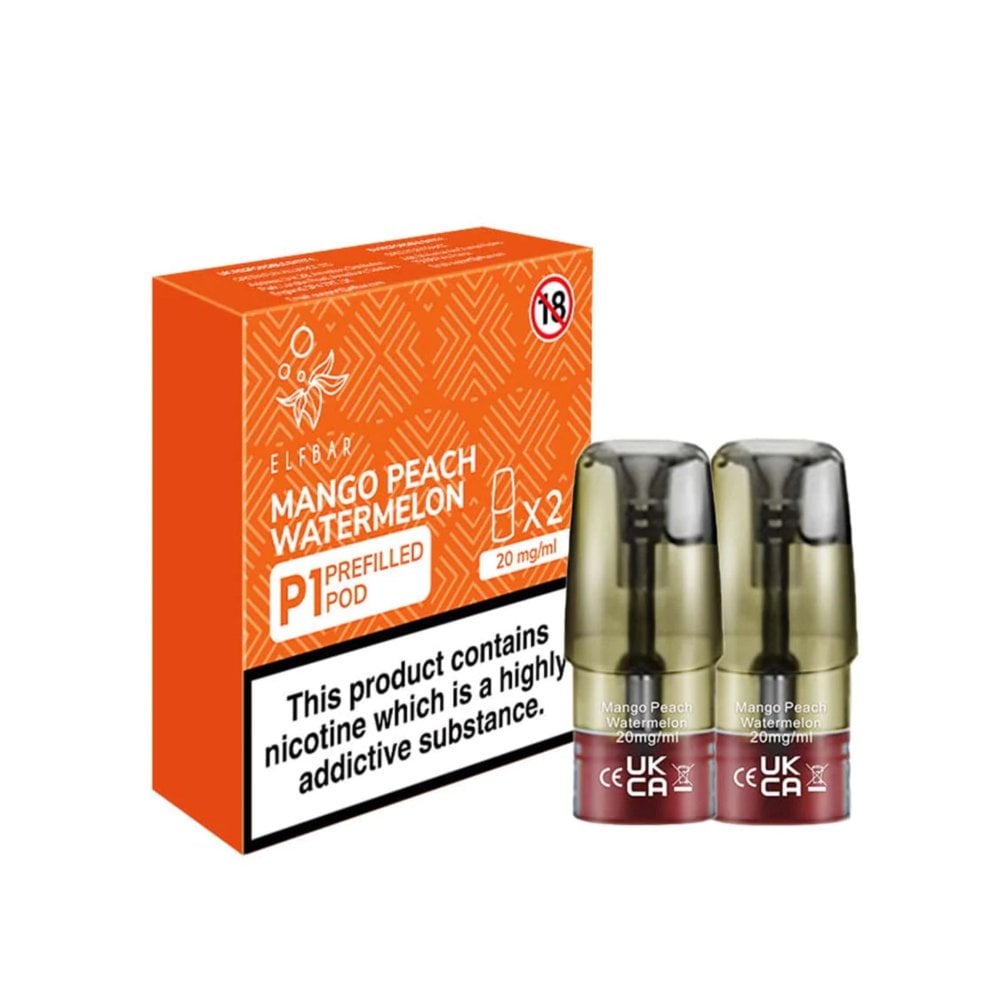 Elf Bar Mango Peach Watermelon Pre Filled P1 Pods for the Elf Bar Mate 500