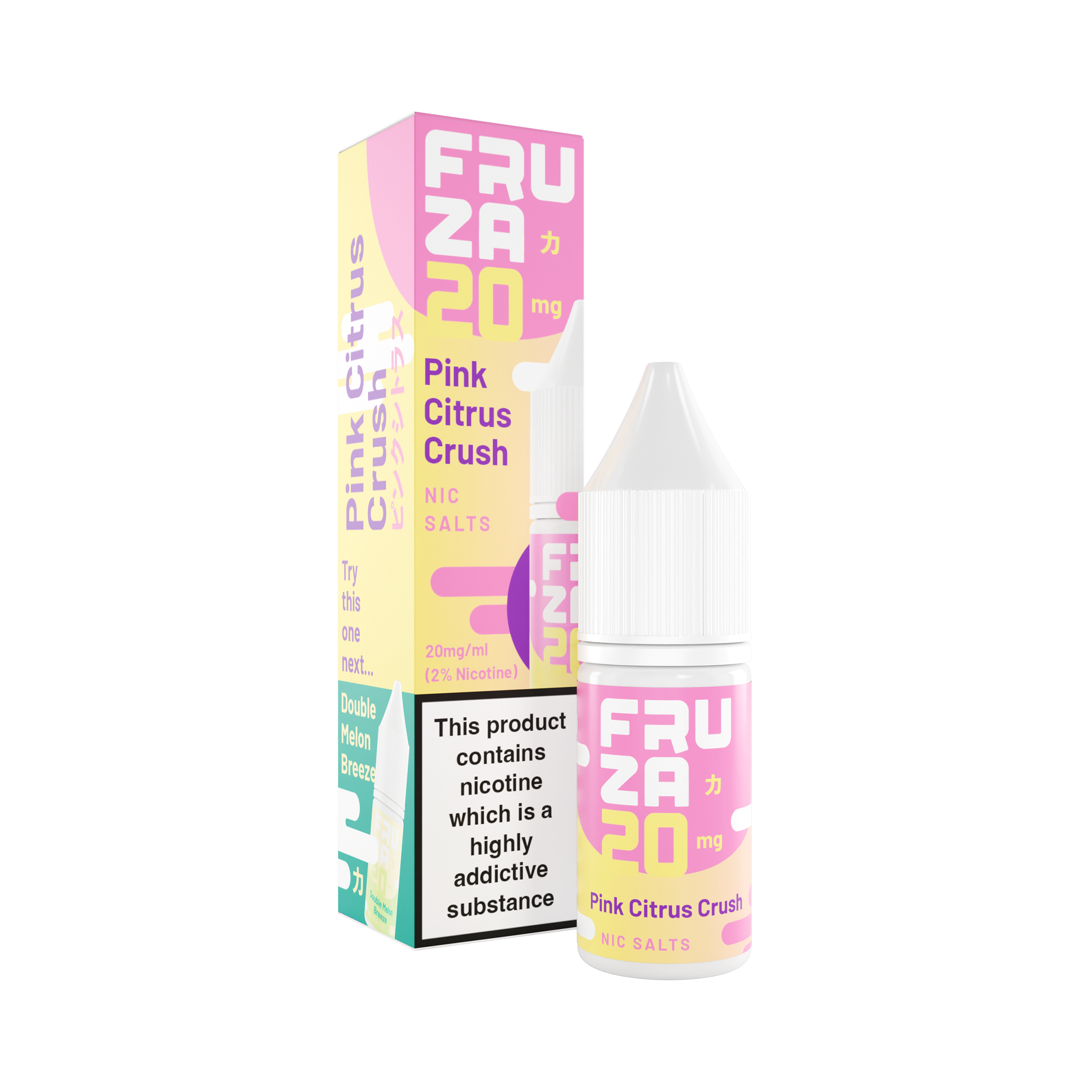Fruza Pink Citrus Crush Salts in a 10ml Bottle