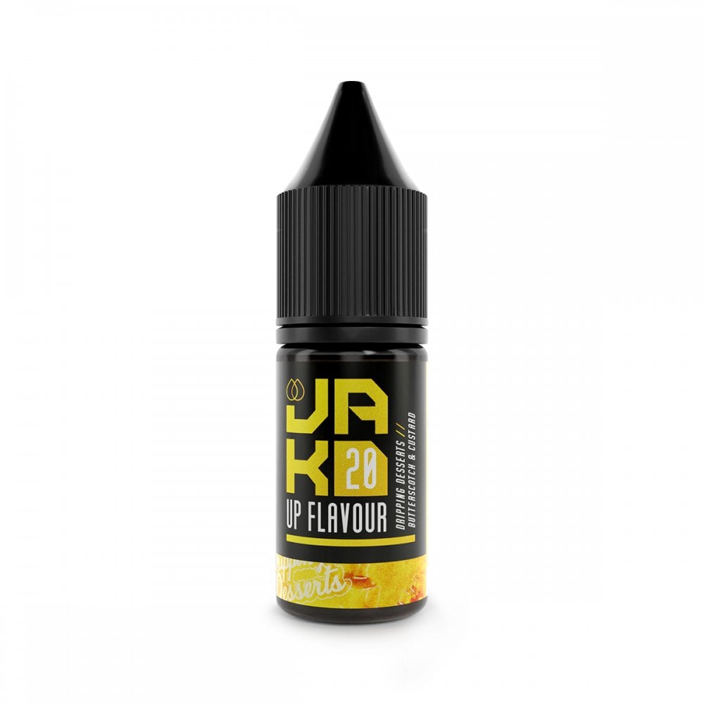 Jakd Butterscotch Custard Nic Salts in a 10ml Bottle Size