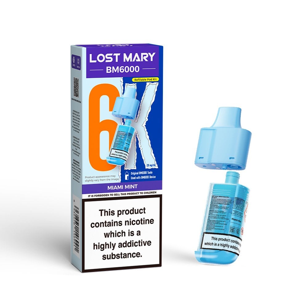 Lost Mary BM6000 Miami Mint Pre-filled Pods