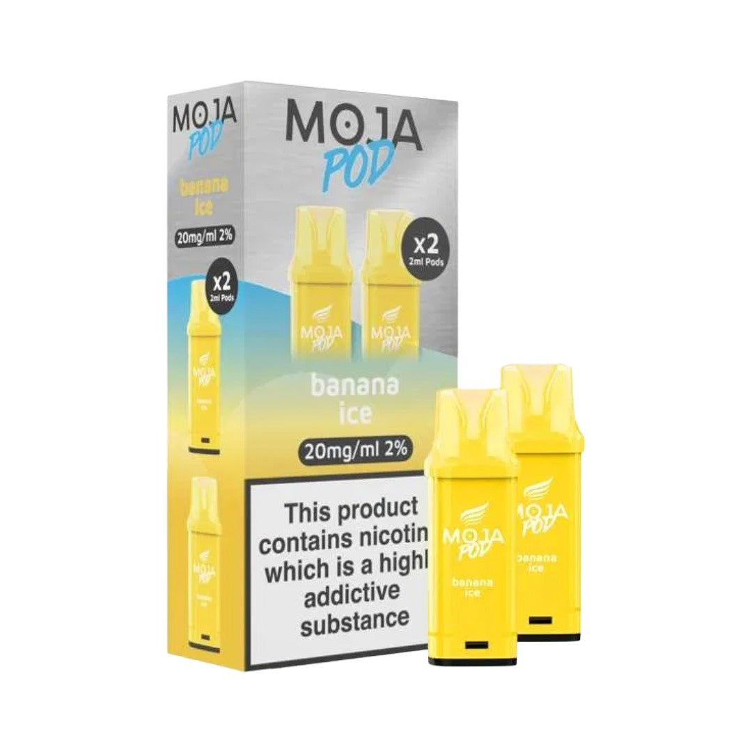 Moja Pod Banana Ice x 2 Pack of pre-filled pods in 20mg