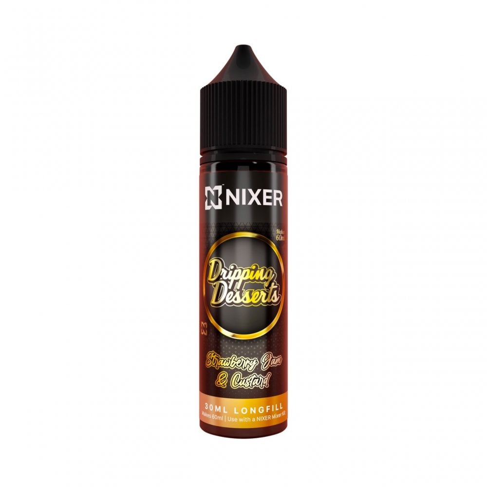 Nixer x Dripping Desserts Strawberry Jam & Custard Longfill E-liquid