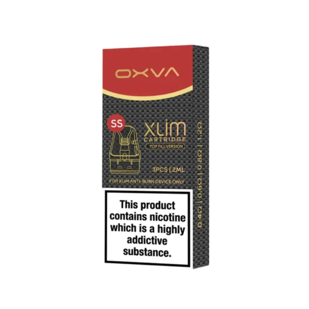 OXVA Xlim SS DNA Cartridges in box of 3 x pods