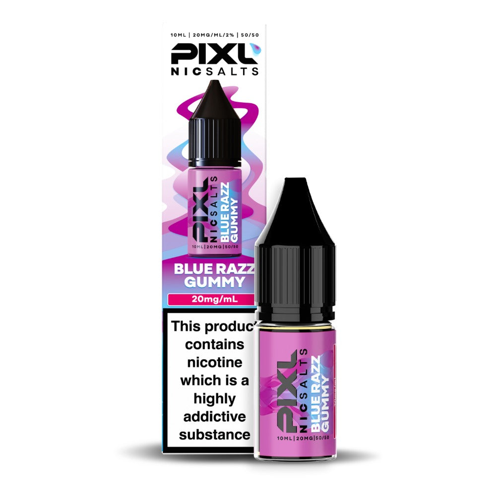 Pixl Nic Salts Blue Razz Gummy Bear flavoured 10ml e-liquid