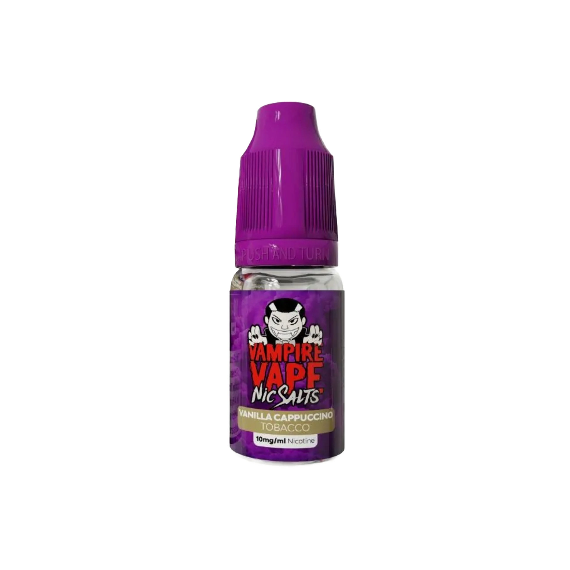 Vampire Vape Vanilla Cappuccino Tobacco Nic Salts in a 10ml Bottle Size