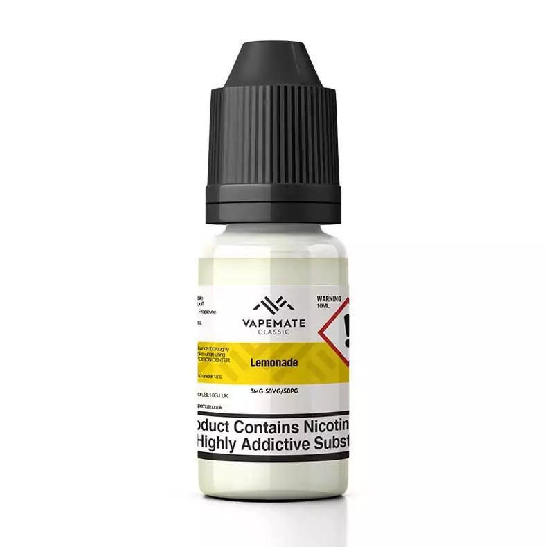 Vapemate Classic Lemonade Freebase E-liquid in a 10ml Bottle Size