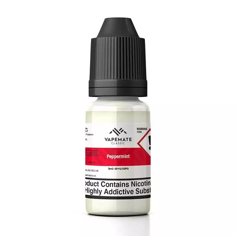 Vapemate Classic Peppermint Freebase E-liquid in a 10ml Bottle Size