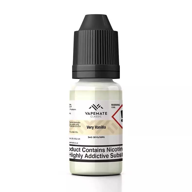 Vapemate Classic Very Vanilla Freebase E-liquid in a 10ml Bottle Size