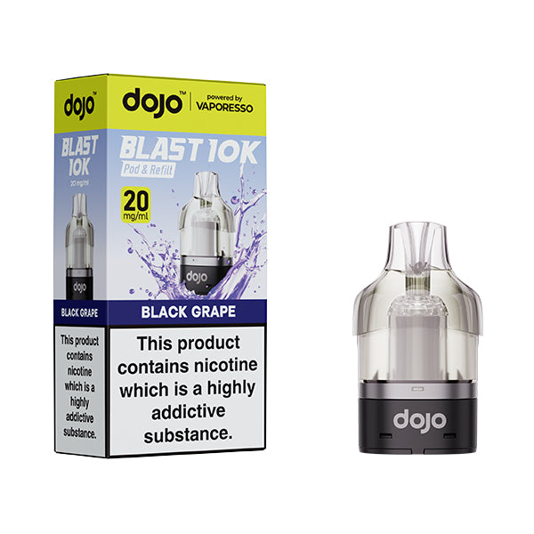 Vaporesso Dojo Blast 10k Black Grape Pods offering up to 10k puffs