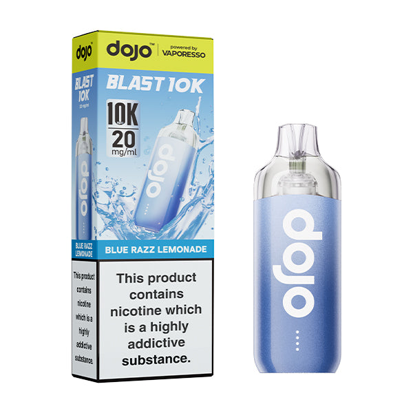 Vaporesso Dojo Blast 10k Blue Razz Lemonade Kit including device and pre-filled pod