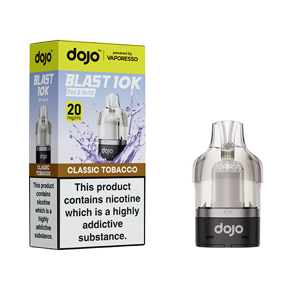 Vaporesso Dojo Blast 10k Classic Tobacco Pods offering up to 10k puffs