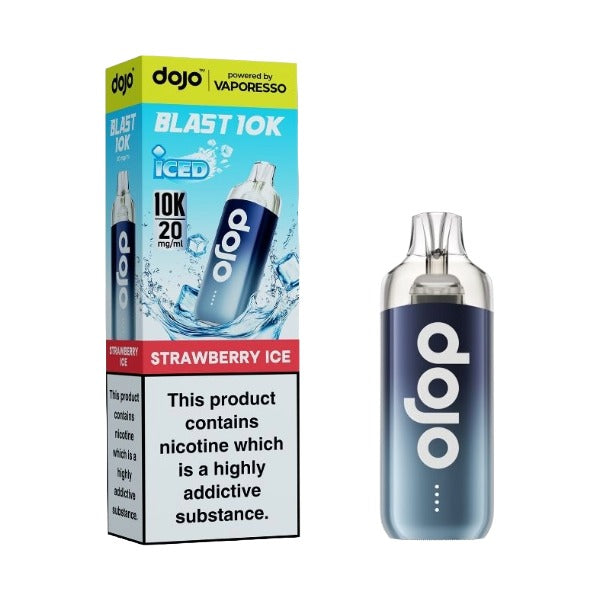 Vaporesso Dojo Blast 10k Strawberry Ice Kit including device and pre-filled pod