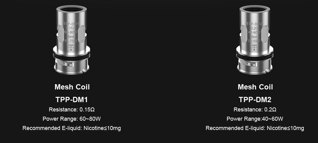 Voopoo TPP Coils DM1 & DM2 Information Image