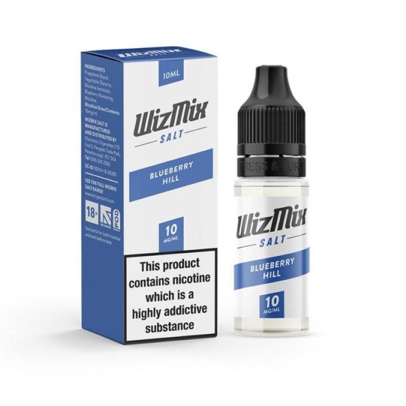 Wizmix Blueberry Hill Nic Salts in a 10ml Bottle Size